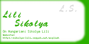 lili sikolya business card